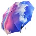 DOLPHIN зонт женский небо, 3 сложения, суперавтомат, сатин, купол 100 см. 578R-02