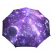 DOLPHIN зонт женский планеты, 3 сложения, суперавтомат, сатин, купол 100 см. 574R-02