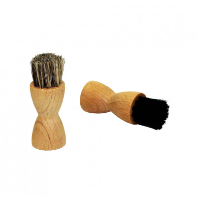 Щетка-Намазок "Тигель" NIKI LINE 7 см., малая, светлая колодка, дерево/натуральный волос.