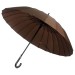 UNIVERSAL зонт-трость 24 спицы, автомат, полиэстер, ручка-крюк кожа, купол 117 см. 4750L-03