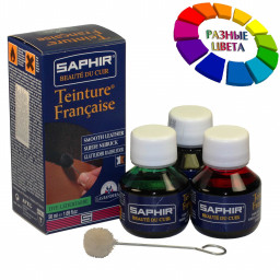 Краситель проникающий для любых материалов Teinture francaise SAPHIR, пластиковый флакон и кисточкой, 50 мл. (00 бесцветный)