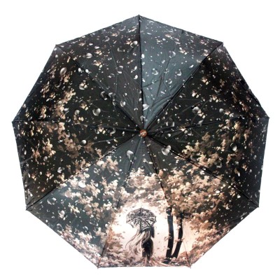 POPULAR зонт женский 9 спиц, 3 сложения, облегченный, суперавтомат, купол 91 см. 236S-02