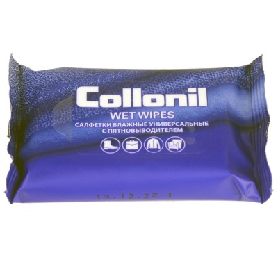 Салфетки влажные Collonil для текстиля очищающие с пятновыводителем, 15 штук.