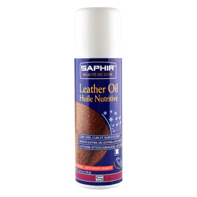 Пропитка-масло для спортивной и туристической обуви Leather Oil Huile Nutritive SAPHIR, аэрозоль, 200 мл.