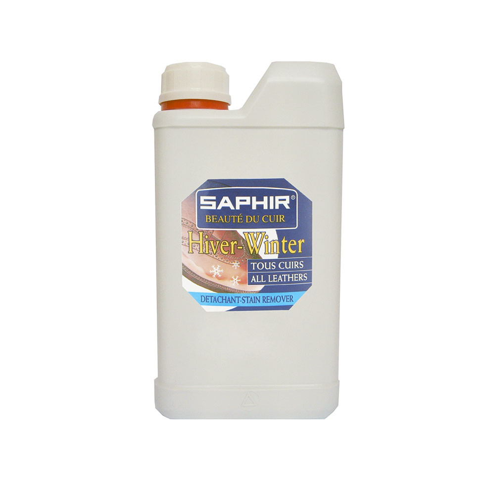 Очиститель для удаления пятен и разводов от соли с разных материалов Detacheur SAPHIR, пластиковый флакон, 1000 мл.