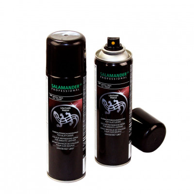 Аэрозоль для гладкой кожи Leather Fresh SALAMANDER Professional, чёрный, 200 мл.