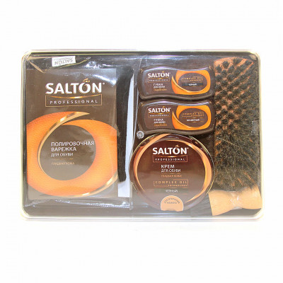Набор SALTON PROFESSIONAL для ухода за обувью из гладкой кожи, в пластиковом боксе.