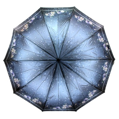 POPULAR зонт женский, 3 сложения, суперавтомат, сатин, купол 103 см. 209-01