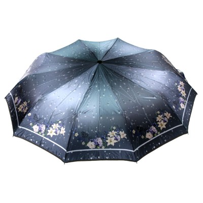 POPULAR зонт женский, 3 сложения, суперавтомат, сатин, купол 103 см. 209-01