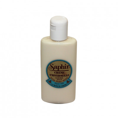 Очиститель-бальзам для всех видов гладких кож Creme Universelle SAPHIR, пластиковый флакон, 150 мл.