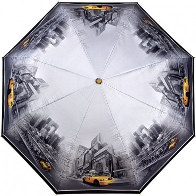 ТРИ СЛОНА зонт женский 3 сложения, суперавтомат, набивной "ФОТО", купол 103 см. L3801R-02
