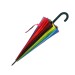 YUZONT  зонт-трость радуга, 24 спицы, механика, ручка-крюк, полиэстер, купол 100 см. Y415