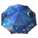 DOLPHIN зонт женский планеты, 3 сложения, суперавтомат, сатин, купол 100 см. 574R-04
