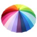 DINIYA  зонт-трость радуга, 24 спицы, автомат, полиэстер, купол 104 см, желтый чехол, D005-01