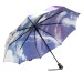 DOLPHIN зонт женский небо, 3 сложения, суперавтомат, сатин, купол 100 см. 578R-01