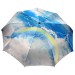 DOLPHIN зонт женский небо, 3 сложения, суперавтомат, сатин, купол 100 см. 578R-04