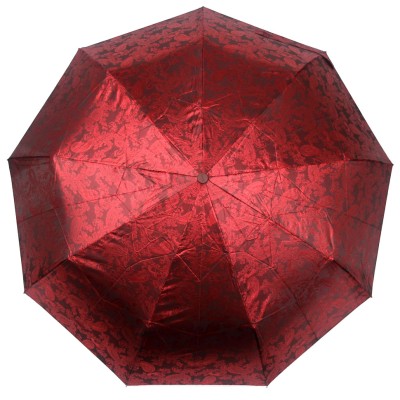 DINIYA зонт женский 3 сложения, суперавтомат, жаккард, купол 100 см. 2772-02