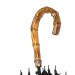 ТРИ СЛОНА зонт-трость мужской 10 спиц, автомат, клетка, "ЭПОНЖ", ручка-крюк бамбук, купол 110 см. M1353-01