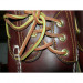 BERGAL Шнурки кожаные 120 см коричневый/бежево-салатовый (144).
