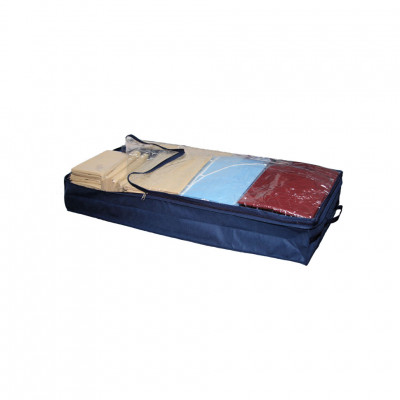 Чехол-ящик для хранения вещей 100х45х15 см. с окошком, ручками и молнией Магия Гуталина.