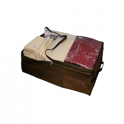 Чехол-ящик для хранения вещей 50х25х40 см. с окошком, ручками и молнией Магия Гуталина.