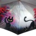 UNIVERSAL зонт женский кошки, 3 сложения, автомат, сатин, купол 103 см. 4022-03