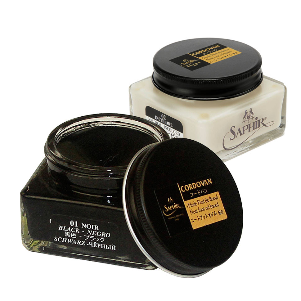 Крем для обуви Cordovan SAPHIR MEDAILLE d'or 1925 Paris, цветной, банка стекло, 75 мл.