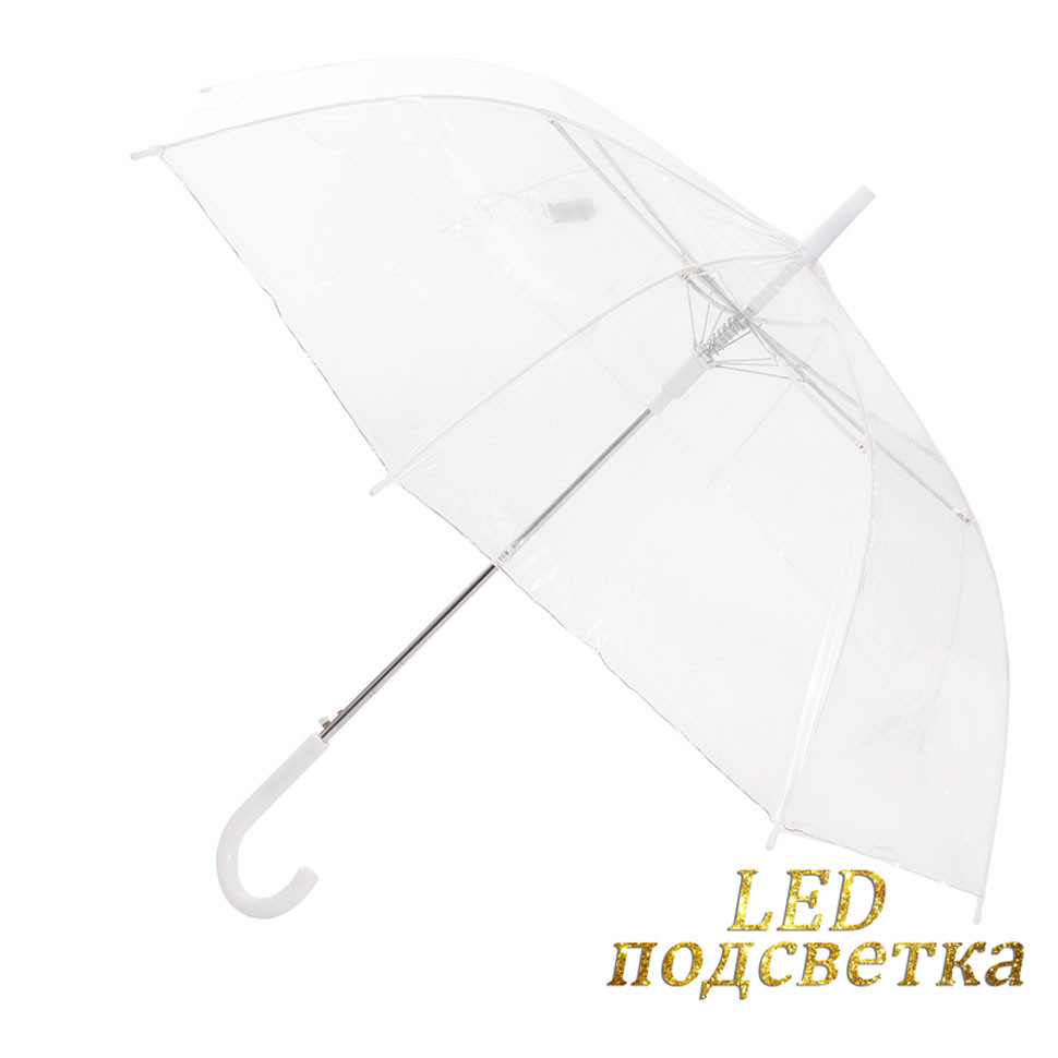 BANDERS зонт женский трость с подсветкой, автомат, поливинил, купол 98 см. 941N