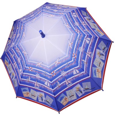 ТРИ СЛОНА зонт детский трость, автомат, набивной "ЭПОНЖ", купол 80 см. C478-03