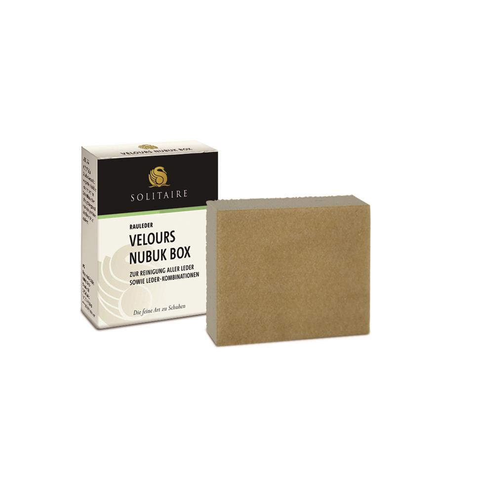 Двухсторонний ластик для кожи велюр/нубук, резина/каучук Velours Nubuk Box SOLITAIRE.
