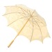 BANDERS зонт женский от солнца кружевной, трость, механика, хлопок, купол 77 см. 414-02