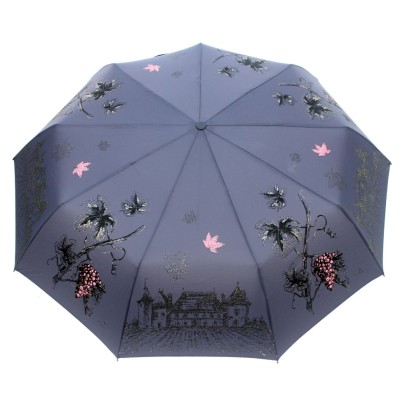 POPULAR зонт женский 3 сложения Glitter, суперавтомат, купол 101 см. 816-06