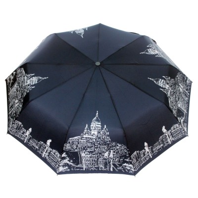 POPULAR зонт женский 3 сложения Glitter, суперавтомат, купол 101 см. 816-12