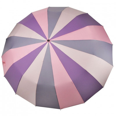 ТРИ СЛОНА зонт женский, механический, 3 сложения, полиэстер, полу сектор, купол 100 см. L3160-02